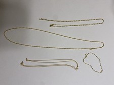 New, Never Worn 10k Lot Of Jewelry. 3 Chains And 1 Bracelet.