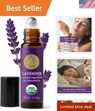 Lavender Essential Oil Roll-On: Pure Organic Relaxation  Sleep Support 10ml