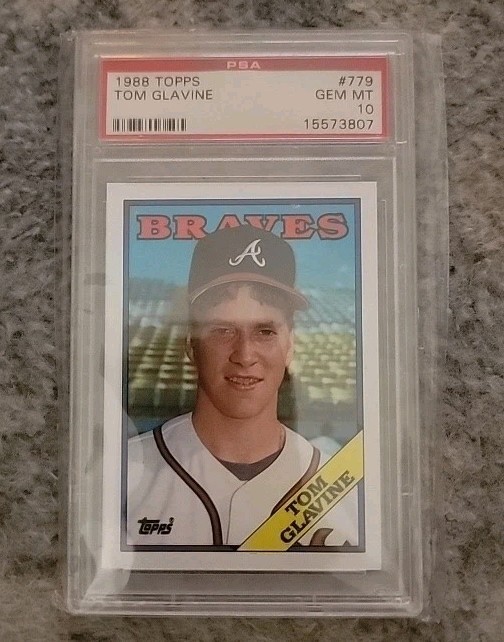 1988 TOPPS #779 TOM GLAVINE RC BRAVES HOF PSA 10