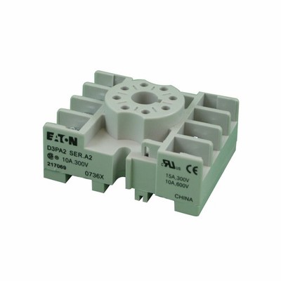EATON D3PA2 D3 SERIES TIME DELAY RELAY SOCKE,T DIN/PANEL MOUNT, 300V, 10A