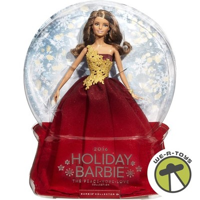 2016 Holiday Barbie Doll Brunette The Peace Hope Love Collection Mattel DRD25
