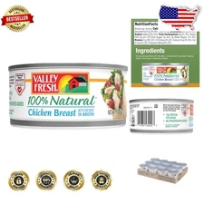 Bulk 10oz Chicken Breast 12 Cans - Minimally Processed, Nutritious, 9g Protein
