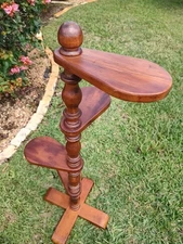 Vintage  Wood PLANT STAND 4 Tiered Pedestal Display Shelf 40"  Mid century moder