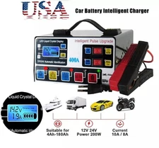Car Battery Charger Heavy Duty 12V/24V Smart Automatic Intelligent Pulse Repair⭐