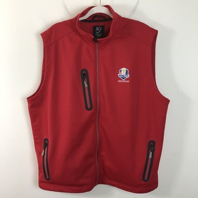 Zero Restriction Z700 Full Zip Ryder Cup Medinah Golf Vest Mens Sz 2XL Red
