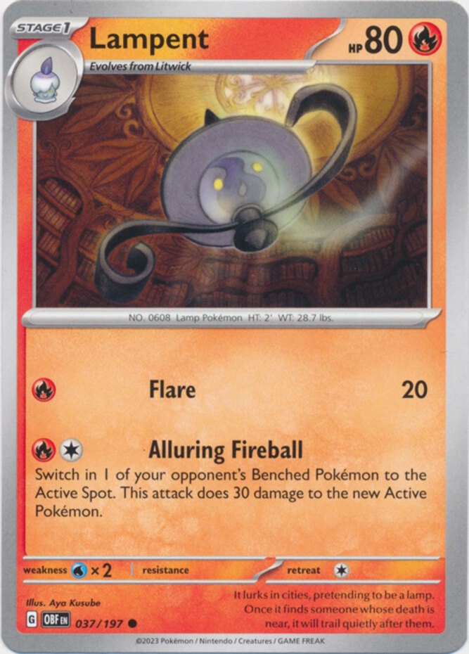 Lampent - 037/197 - Common - Near Mint