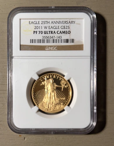 2011 W Eagle 1/2oz Gold $25 Coin  ULTRA CAMEO NGC PF 70 - FREE 2-5 day shipping