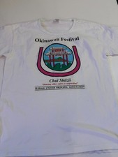 Vintage 90s Anvil Made In USA Tag Hawaii Okinawan Festival White T-shirt Size L