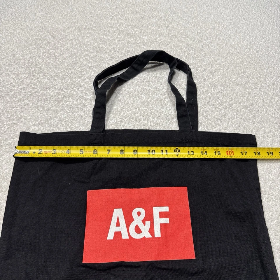 Abercrombie Fitch LA Canvas Tote Bag Unisex Casual Black Reusable Medium - Image 4 of 4