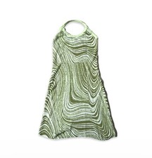 Cider Green Swirl Halter Mini Dress – Women’s Size M