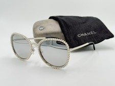 RARE CHANEL Sunglasses 71137 L2467 White Pearls LIMITED EDIT ITALY AUTHENTIC