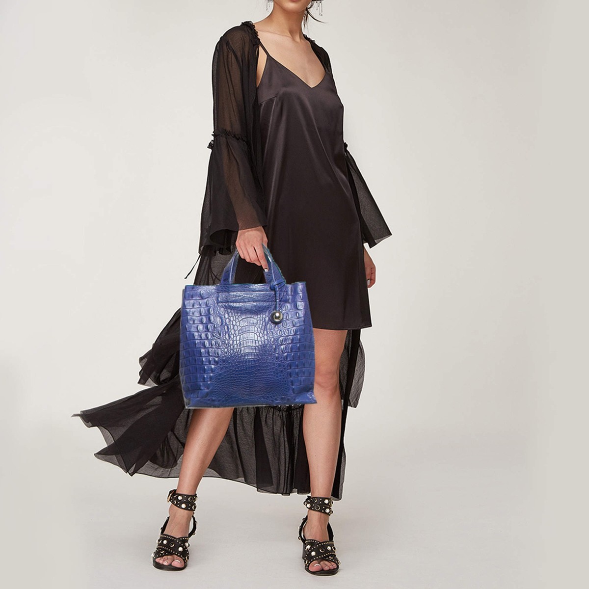 Furla Divide It Purple Croc Embossed Leather Tote | eBay