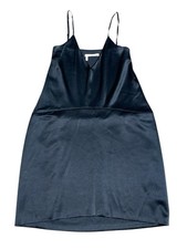 Derek Lam 10 Crosby Womens Black Casual Satin Slip Mini Dress Size 2