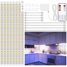 8 Pcs Under Cabinet Lighting Kit Bright Lights Flexible Led Strip Home W Remote 8 Pcs Under Cabinet Lighting Kit Bright Lights Flexible Led Strip Home W Remote