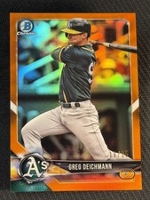 2018 Bowman Chrome ORANGE REFRACTOR PROSPECT ROOKIE Greg Deichmann 13/25