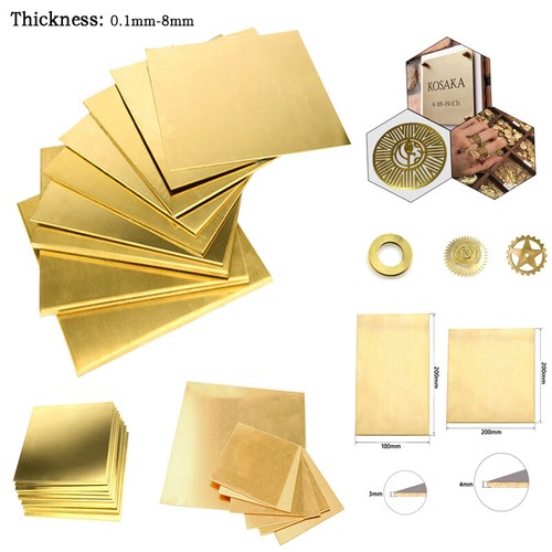 Brass sheet various sizes, various thickness. Models making, jewellery making - Picture 3 of 10