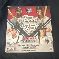 Topps 75 2026 Series 1 MLB Baseball Cards 2 Box Exclusive Crackle Parallels