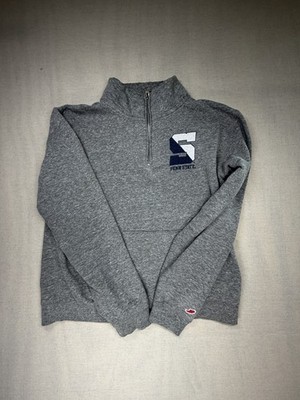 Penn State Quarter Zip Sweatshirt Mens Medium League Tri-Blend Gray Pullover