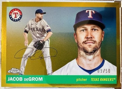 JACOB DEGROM /50 Gold Refractor 2025 Topps Chrome Platinum Rangers