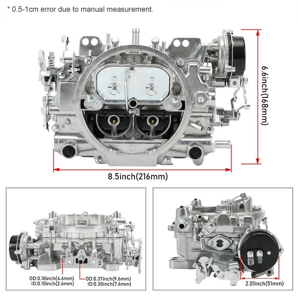 New 4 Barrel Carburetor For Edelbrock 1411 Performer 750 CFM Electric Choke - Image 4 of 4