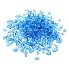 Round Fire Glass Beads, Vase Fillers for Fish Tank Aquarium 6-9mm 500g Sky Blue