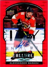 2020-21 Upper Deck Allure Aleksander Barkov Red Rainbow Auto