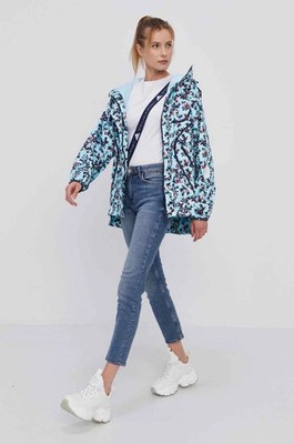 Adidas STELLA MCCARTNEY FLORAL-PRINT JACKE Blau WOMENS´S Size L GL7667