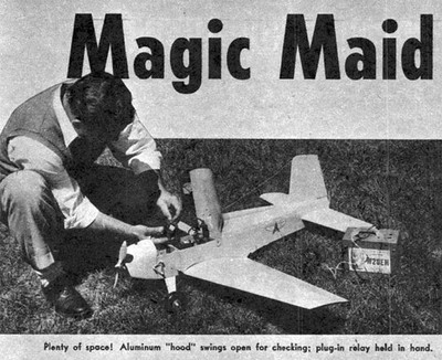 Vtg Magic Maid RC Model Airplane Plans 54'' WS Hobby Helpers #653, +a Boat &Truck