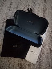 Gucci Eyeglasses Case NEW Made In Italy Black Cleaning Cloth,Bag
