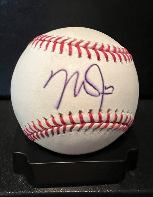 MIKE TROUT Autographed Official MLB Manfred Baseball PSA/DNA LOA "AE03463" 10-18