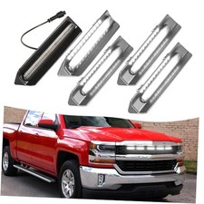 Led Grill Grille Lights bar Fit for 2016 2017 2018 Chevy Silverado 1500 White