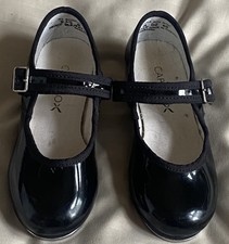 Girls CAPEZIO Black Shiny Tele Tone Tap Shoes Toddler/Kids Size 9 1/2 M - 3800T