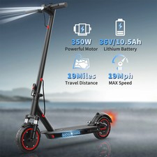 LADPED Electric Scooter, AOVOPRO Folding E-Scooter, 350W 8.5'' 19MPH 19Miles APP