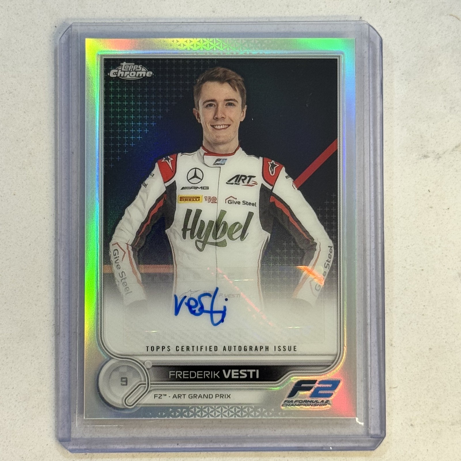 2022 Topps Chrome Formula 1 F1 Frederik Vesti Refractor Auto #CAC-FV