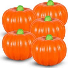 5-Pack Orange Carvable Foam Pumpkin, 5.5 x 4.5 in Fall Harvest Home Decor