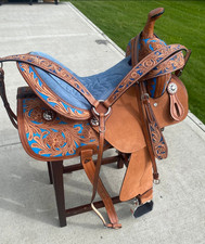 Sella western in pelle per bambini e adulti, sella western fatta a mano