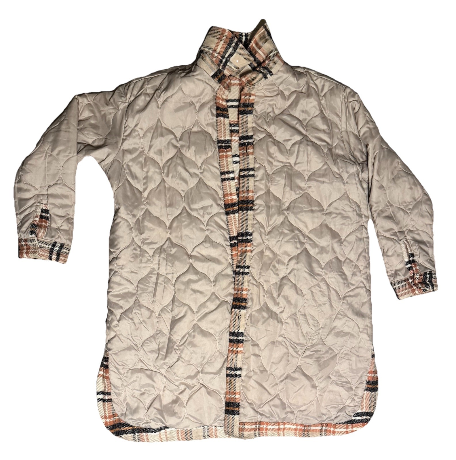 Universal Thread Button Up Trench Coat Women pink… - image 7