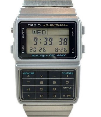 CASIO Data Bank DBC-611 Analog Wristwatch Silver