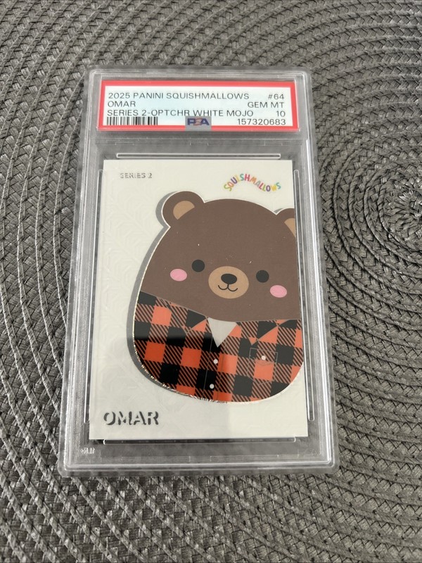 2025 Panini Squishmallow Omar 64 White Mojo /249