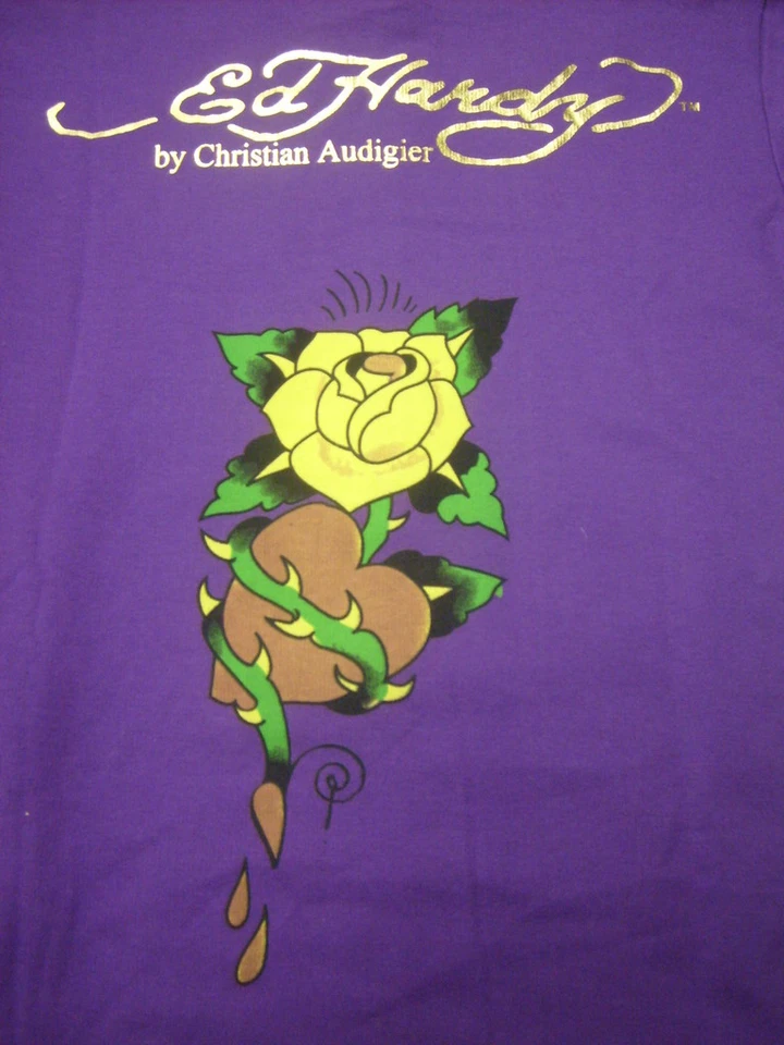 ED HARDY Niñas Niños Niño Púrpura Amor Cremallera Completa Sudadera con Capucha Nueva con Etiquetas S Pequeña $69 Foto 4 de 4