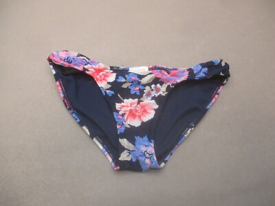 OLD NAVY Size M Womens Blue Floral Quick Dry Stretch Hipster Bikini Bottom 8J