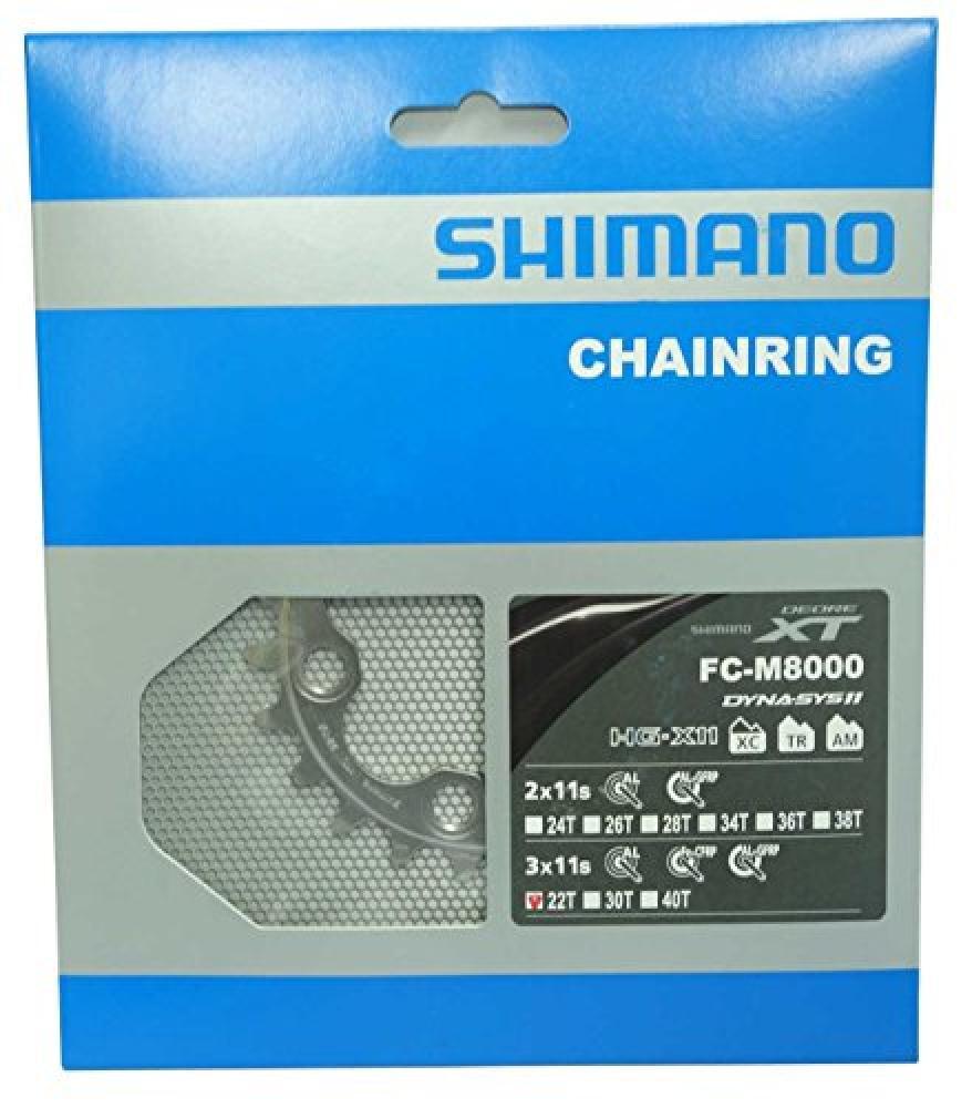 (TG. 22 Denti) SHIMANO FC-M8000, Corona, Grigio, 22 Denti - NUOVO