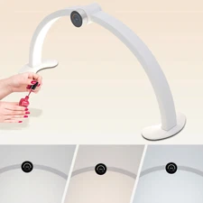 Half-moon Nail Desk Lamp 3 Color Adjustable Brightness Table Light Salon Beauty