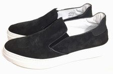 Madeleine women's slip on shoes, moccasins, dark gray, leather, size 40, new