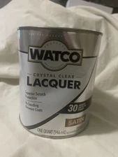 WATCO SATIN Crystal Clear Lacquer for Furniture 1qt (32oz) Rust-Oleum NEW