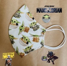 Handmade Star Wars The Mandalorian Baby Yoda Drogu Cotton Face Mask