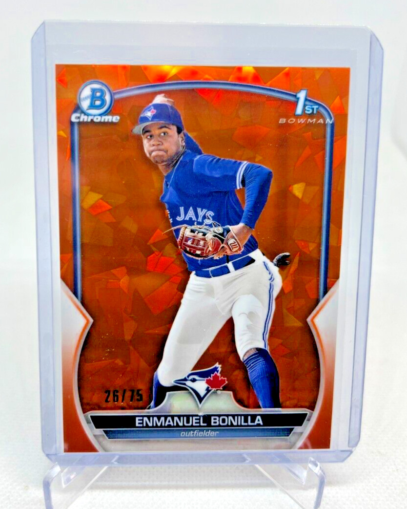 2023 Bowman Chrome Sapphire ENMANUEL BONILLA 1st Orange Refractor 26/75 #BCP-163