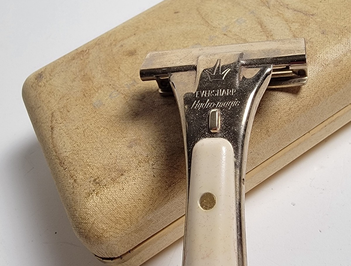 Vintage Schick Eversharp Hydro Magic Golden 500 Safety Razor With