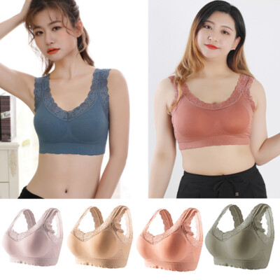 Lace Flower Bra Seamless Bras For Womens Underwear BH Push Up Bralette With Pad