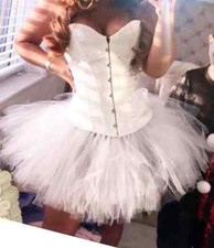 Womens white Tutu Skirt, bride to be, the purge outfit, CORSET NOT INCLUDED